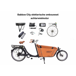 Babboe City bakfiets elekterisch ombouwset LYRA Achterwielmotor