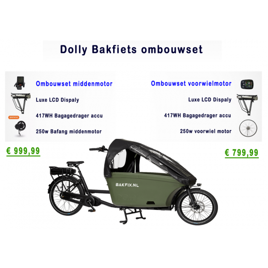 Dolly bakfiets ombouwen tot een elektrische bakfiets