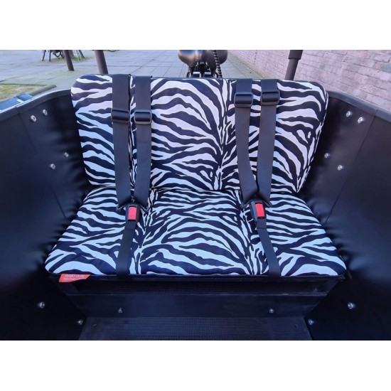 Troy Bakfiets kussenset model Evi kleur zebra