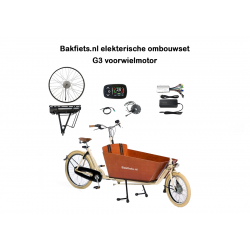 Bakfiets.nl Lang/Kort bakfiets elekterisch ombouwset LYRA Voorwielmotor