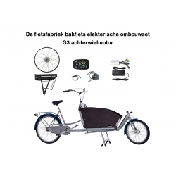 De fietsfabriek tweewieler bakfiets elekterisch ombouwset G3 Achterwielmotor