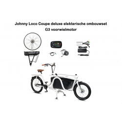 johnny loco Coupe deluxe bakfiets elekterisch ombouwset G3 Voorwielmotor